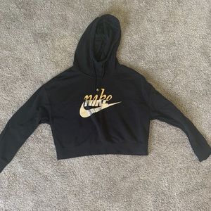 Black Nike Cropped Hoodie